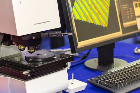 laser measure device in a lab