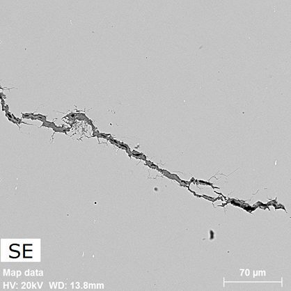 Intergranular SCC with limited branching